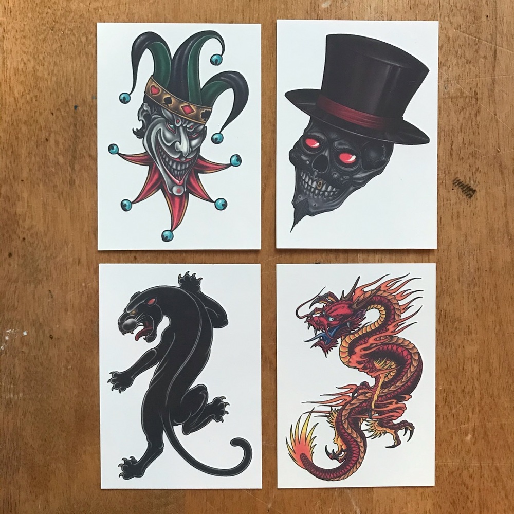 4 Temporary Tattoo’s bundle 💀